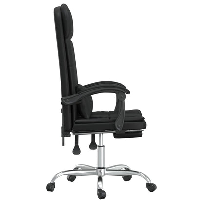 Massage Office Chair Black Faux leather, metal, plywood