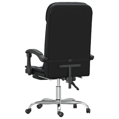 Massage Office Chair Black Faux leather, metal, plywood