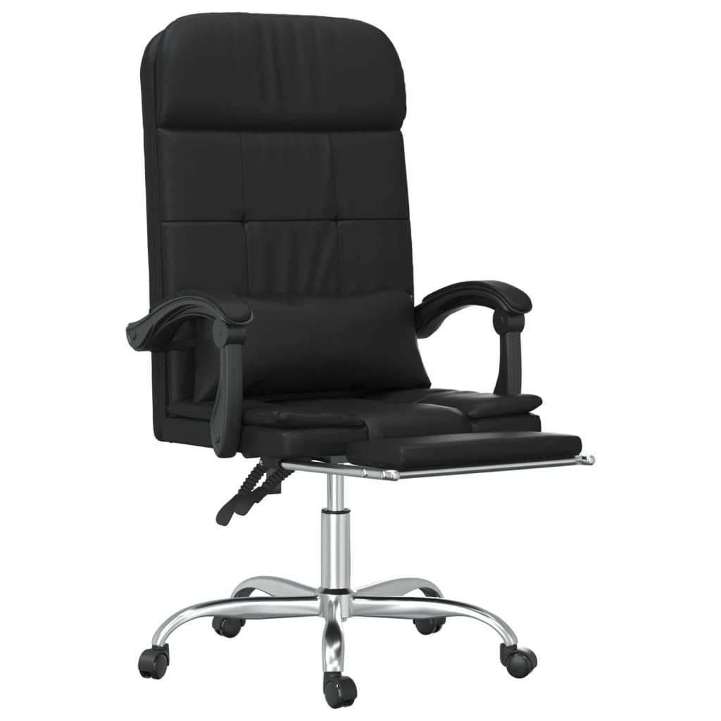 Massage Office Chair Black Faux leather, metal, plywood