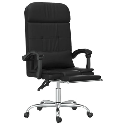 Massage Office Chair Black Faux leather, metal, plywood
