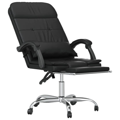 Massage Office Chair Black Faux leather, metal, plywood