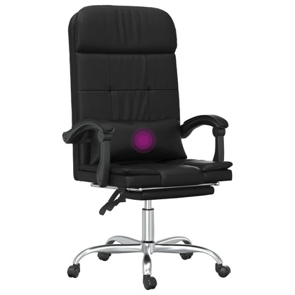 Massage Office Chair Black Faux leather, metal, plywood