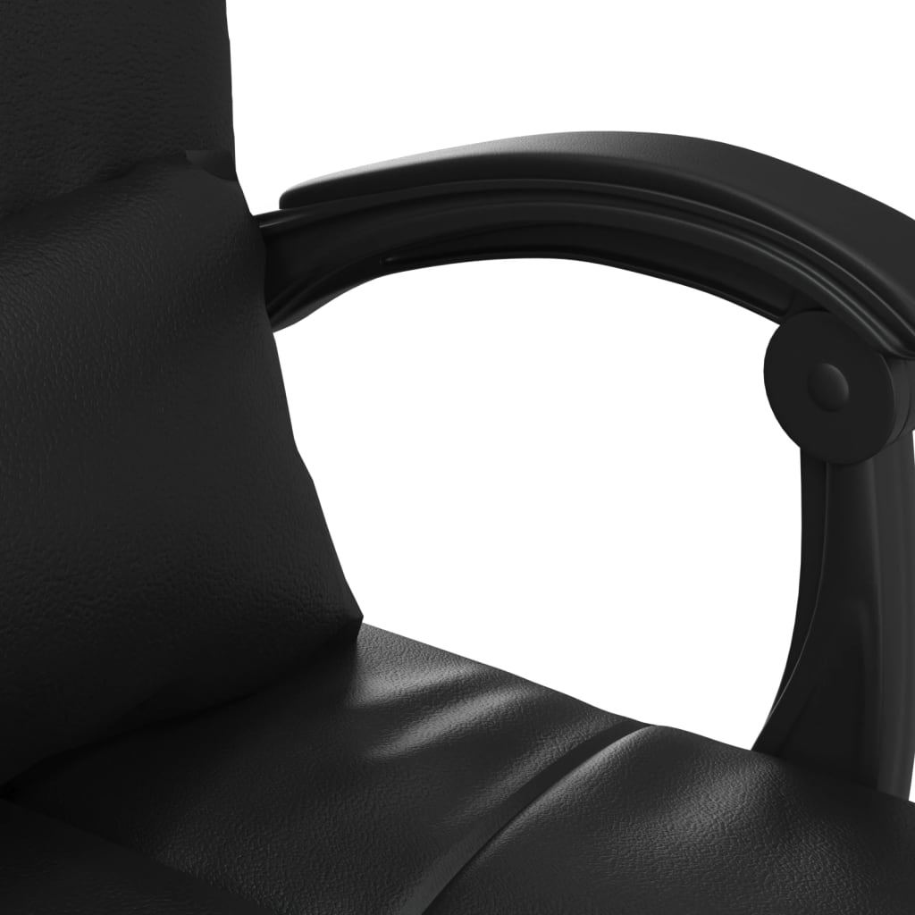 Massage Office Chair Black Faux leather, metal, plywood