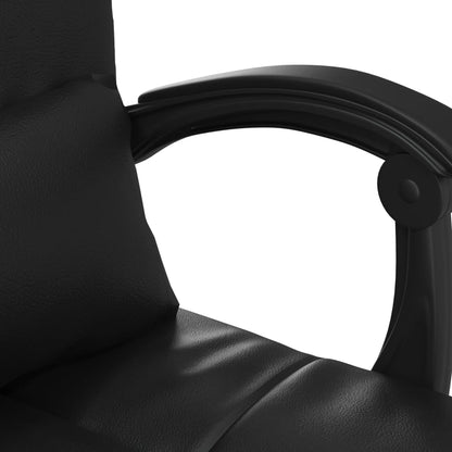 Massage Office Chair Black Faux leather, metal, plywood