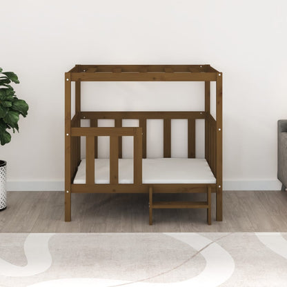 Dog Bed Honey Brown Solid Pine Wood Large Sturdy Dog Bed