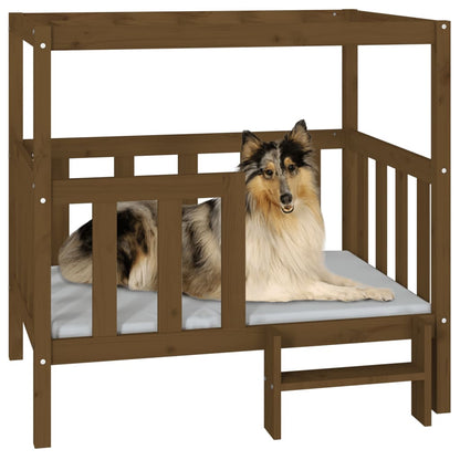 Dog Bed Honey Brown Solid Pine Wood Large Sturdy Dog Bed