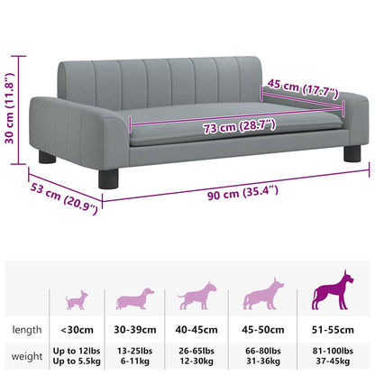 Dog Bed Light Grey Polyester 35.4 x 20.9 x 11.8 in Tough