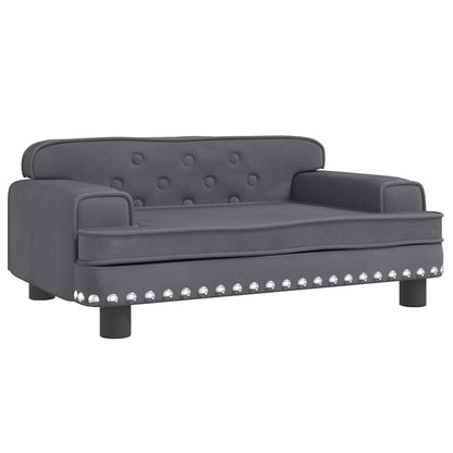 Dog Bed Dark Grey 70x45 x 11.8 " Velvet