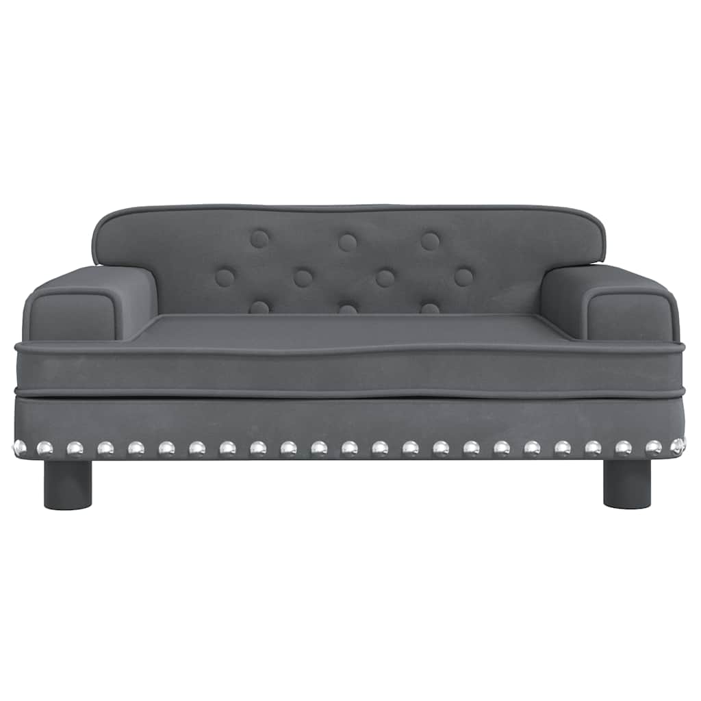 Dog Bed Dark Grey 70x45 x 11.8 " Velvet