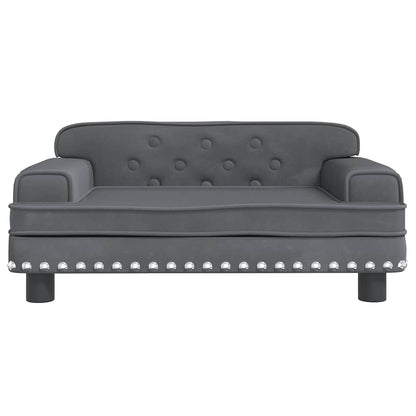 Dog Bed Dark Grey 70x45 x 11.8 " Velvet