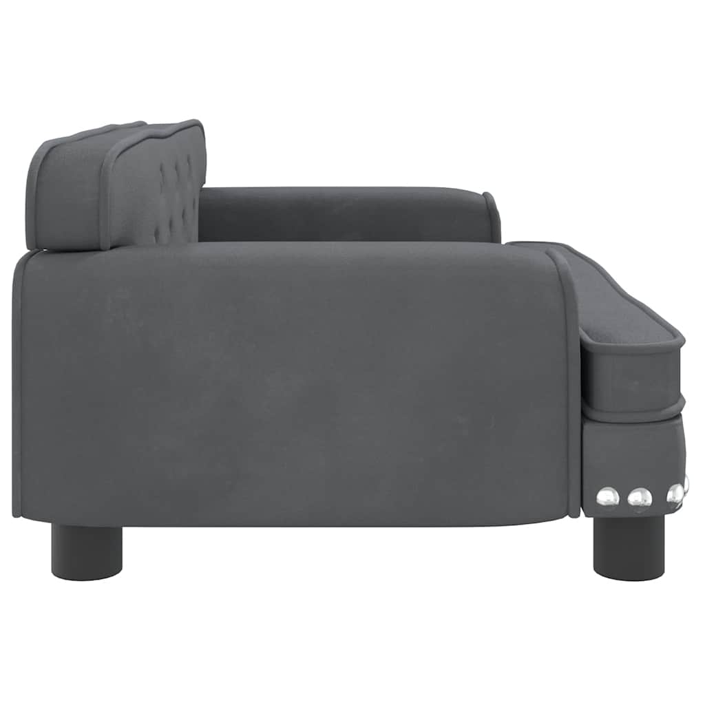 Dog Bed Dark Grey 70x45 x 11.8 " Velvet