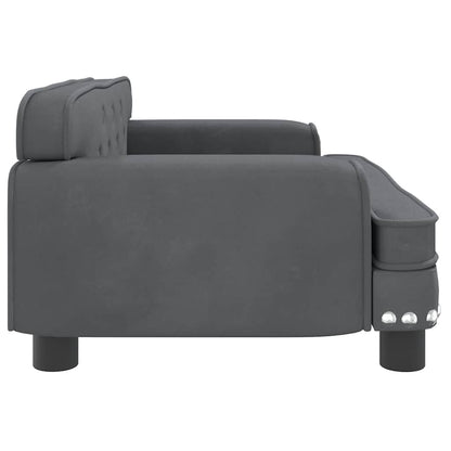 Dog Bed Dark Grey 70x45 x 11.8 " Velvet