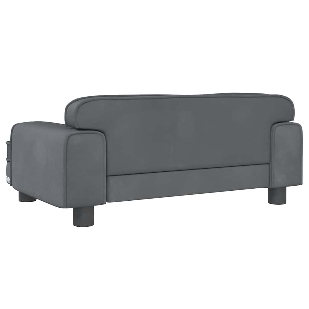 Dog Bed Dark Grey 70x45 x 11.8 " Velvet