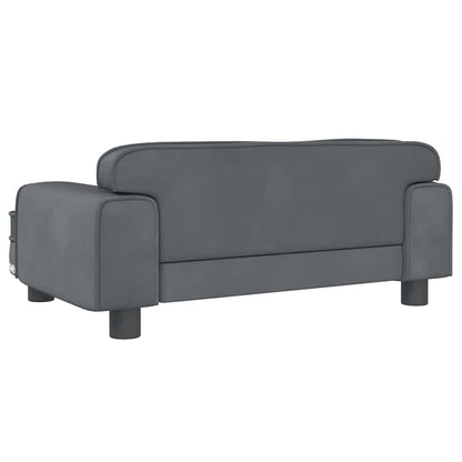 Dog Bed Dark Grey 70x45 x 11.8 " Velvet