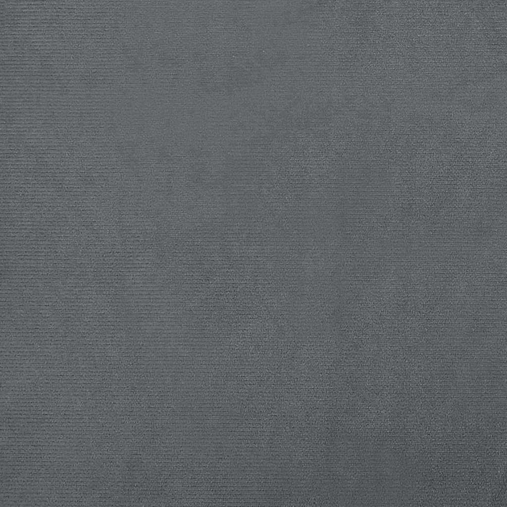 Dog Bed Dark Grey Velvet, Pine Wood, Foam Medium Durable