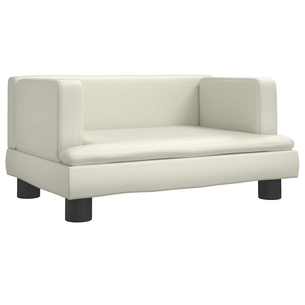 Dog Bed Cream 60x40 x 11.8 " Faux Leather