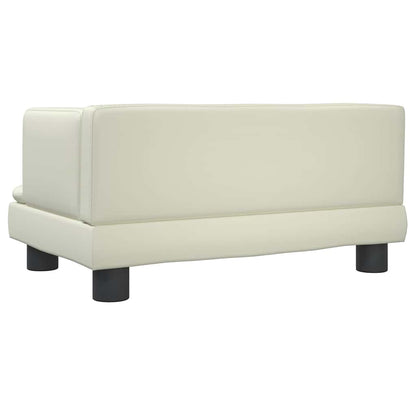 Dog Bed Cream 60x40 x 11.8 " Faux Leather