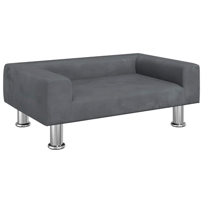 Dog Bed Dark Grey 70x45 x 10.4 " Velvet