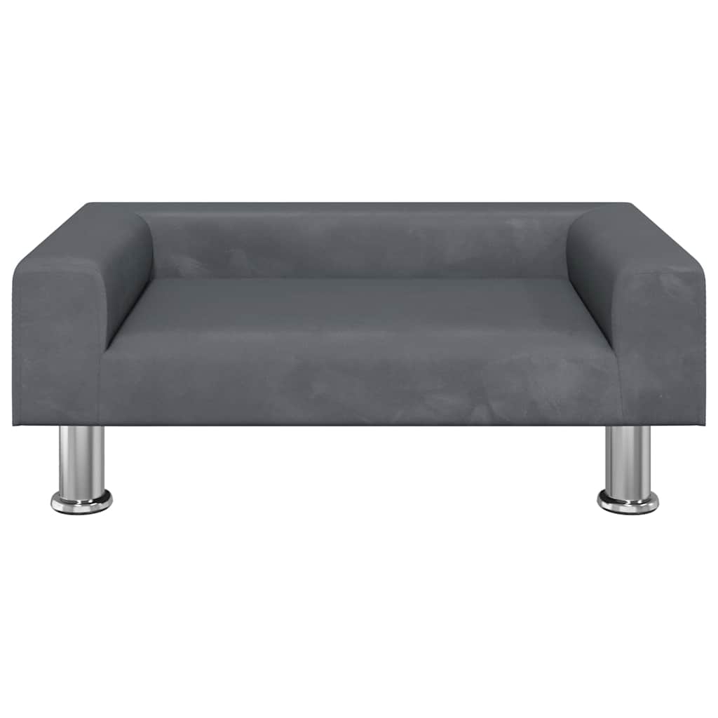 Dog Bed Dark Grey 70x45 x 10.4 " Velvet