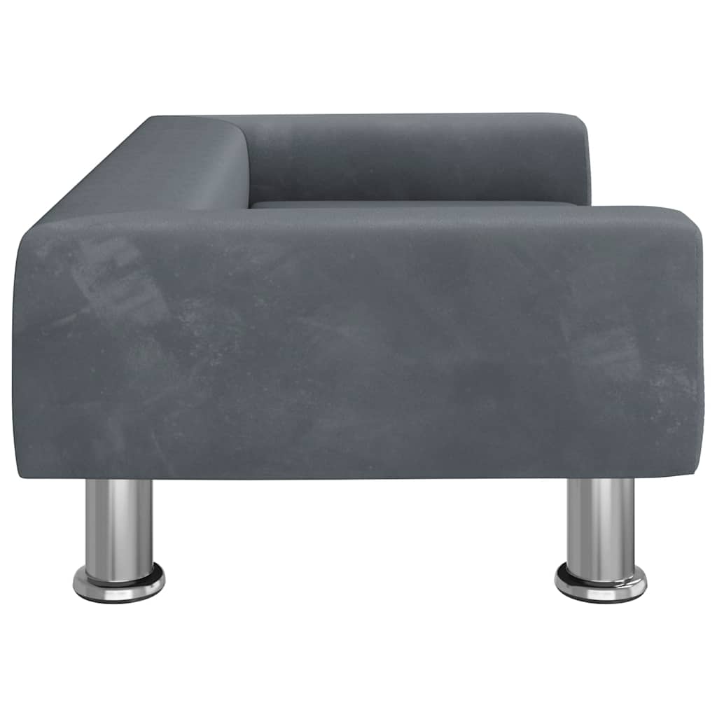 Dog Bed Dark Grey 70x45 x 10.4 " Velvet
