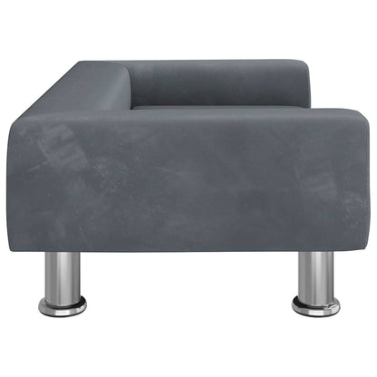 Dog Bed Dark Grey 70x45 x 10.4 " Velvet