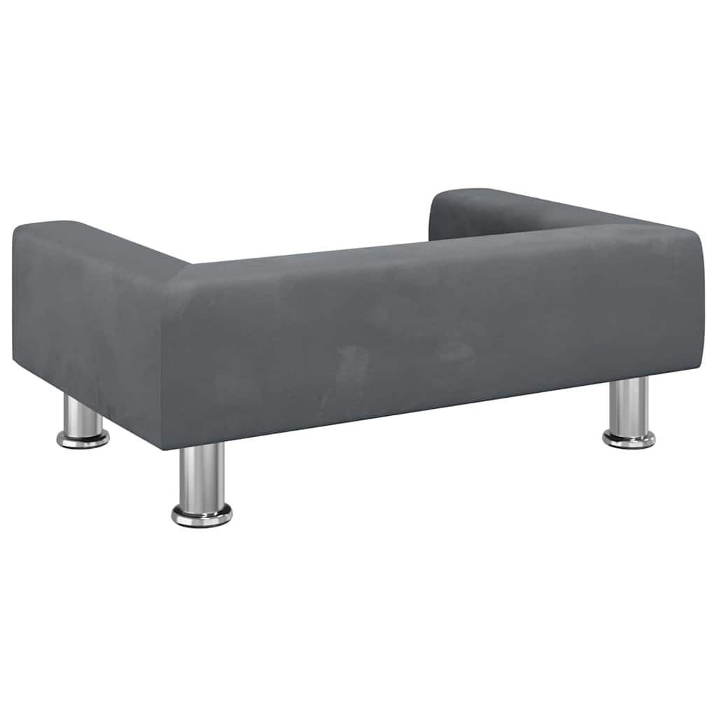 Dog Bed Dark Grey 70x45 x 10.4 " Velvet