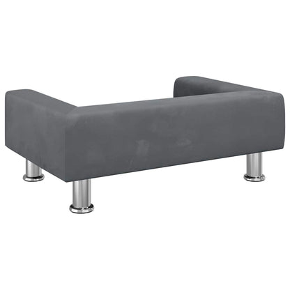 Dog Bed Dark Grey 70x45 x 10.4 " Velvet