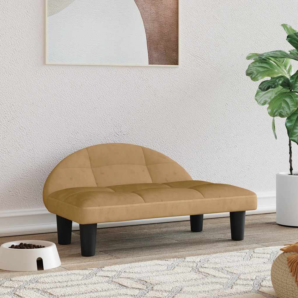 Dog Bed Brown 70x52 x 11.8 " Velvet