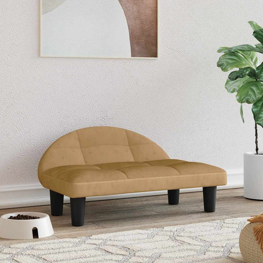 Dog Bed Brown 70x52 x 11.8 " Velvet