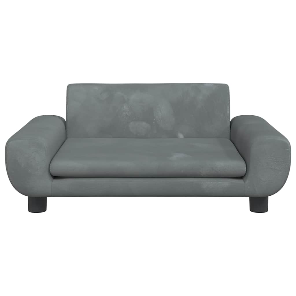 Dog Bed Dark Grey 70x45 x 13.0 " Velvet