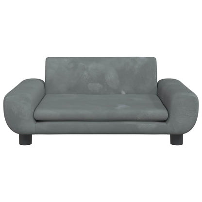 Dog Bed Dark Grey 70x45 x 13.0 " Velvet