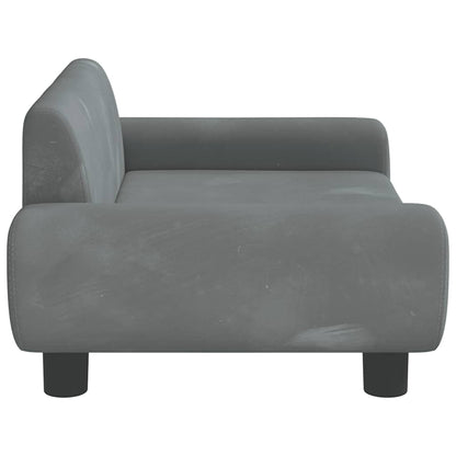 Dog Bed Dark Grey 70x45 x 13.0 " Velvet