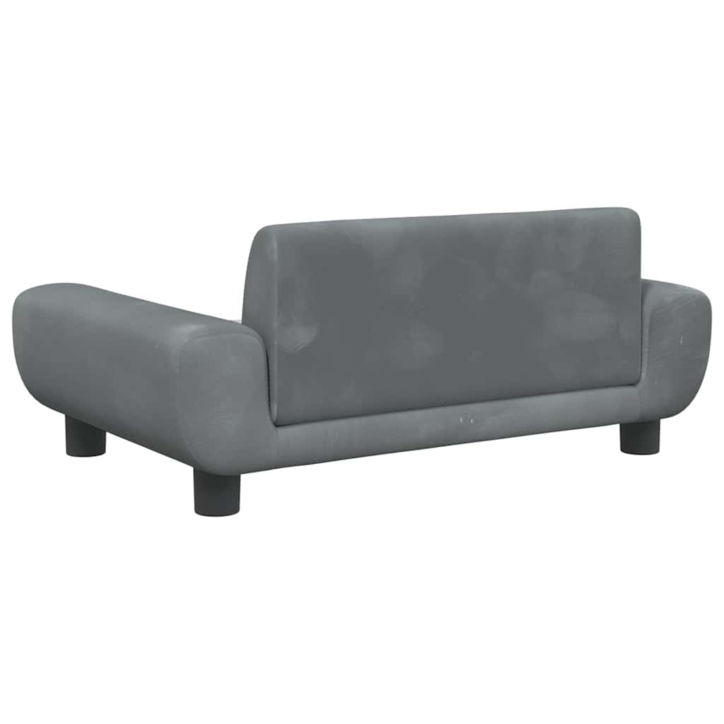 Dog Bed Dark Grey 70x45 x 13.0 " Velvet
