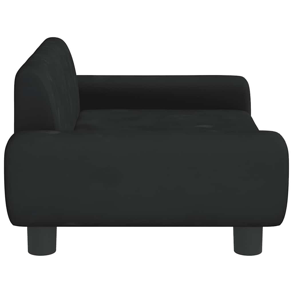 Dog Bed Black 70x45 x 13.0 " Velvet