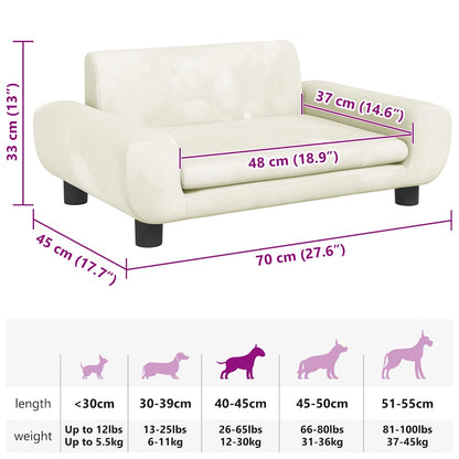 Dog Bed Cream 70x45 x 13.0 " Velvet