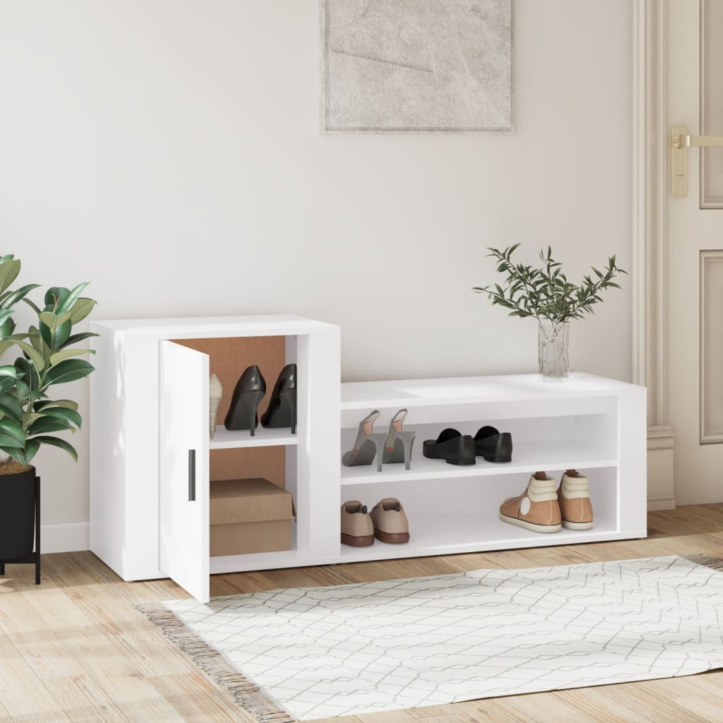Shoe Cabinet White Engineered wood Large Shoe Cabinet