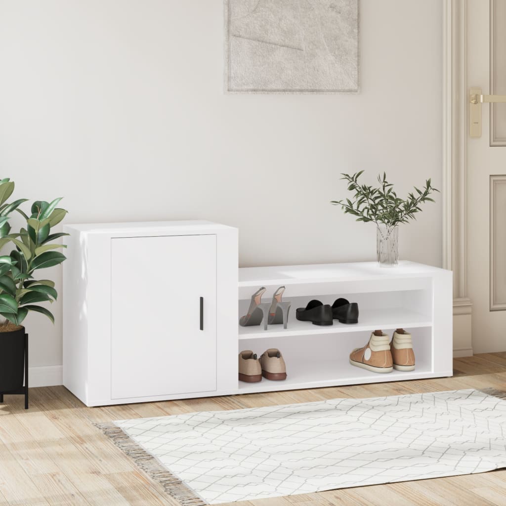 Shoe Cabinet White Engineered wood Large Shoe Cabinet