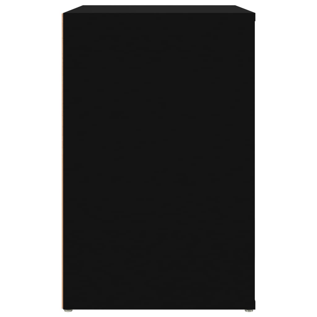 Shoe Cabinet Black 51.2x13.8x21.3" Engineered Wood