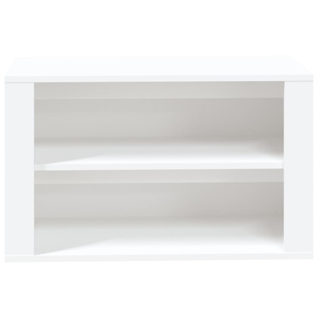 Shoe Rack White 29.5x13.8x17.7" Engineered Wood