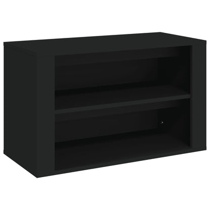 Shoe Rack Black 29.5x13.8x17.7" Engineered Wood