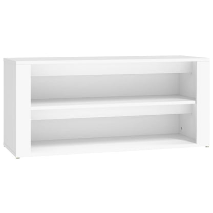 Shoe Rack White 39.4x13.8x17.7" Engineered Wood
