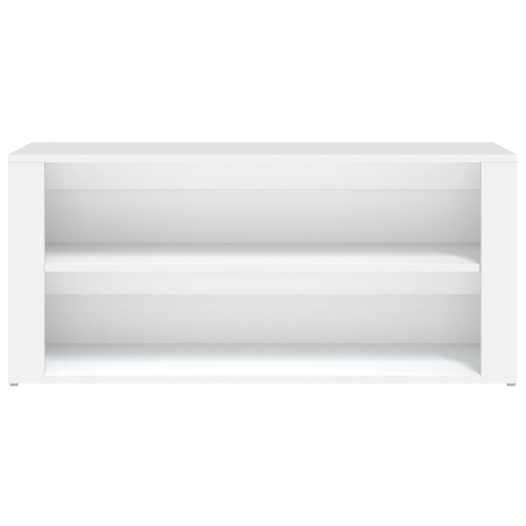 Shoe Rack White 39.4x13.8x17.7" Engineered Wood