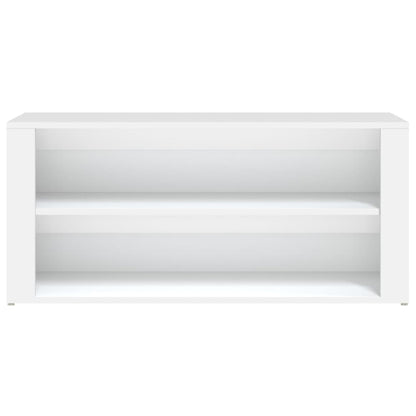 Shoe Rack White 39.4x13.8x17.7" Engineered Wood