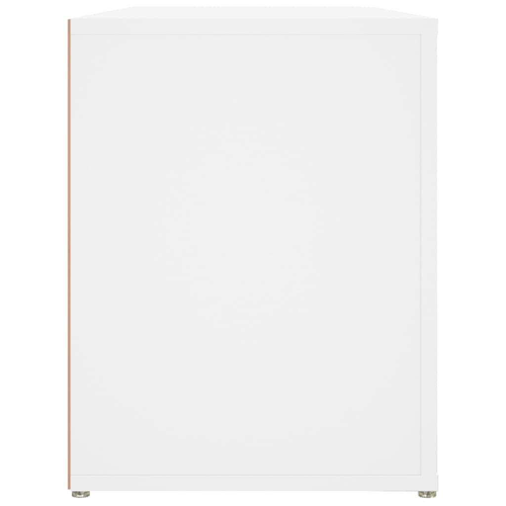 Shoe Rack White 39.4x13.8x17.7" Engineered Wood