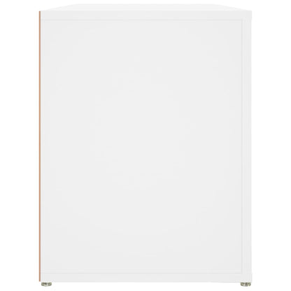 Shoe Rack White 39.4x13.8x17.7" Engineered Wood
