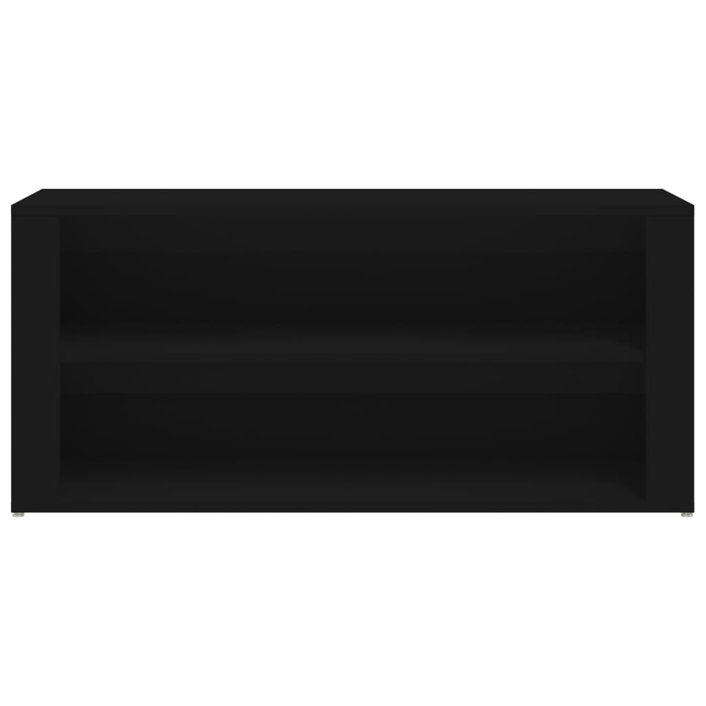 Shoe Rack Black 39.4x13.8x17.7" Engineered Wood