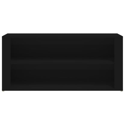 Shoe Rack Black 39.4x13.8x17.7" Engineered Wood