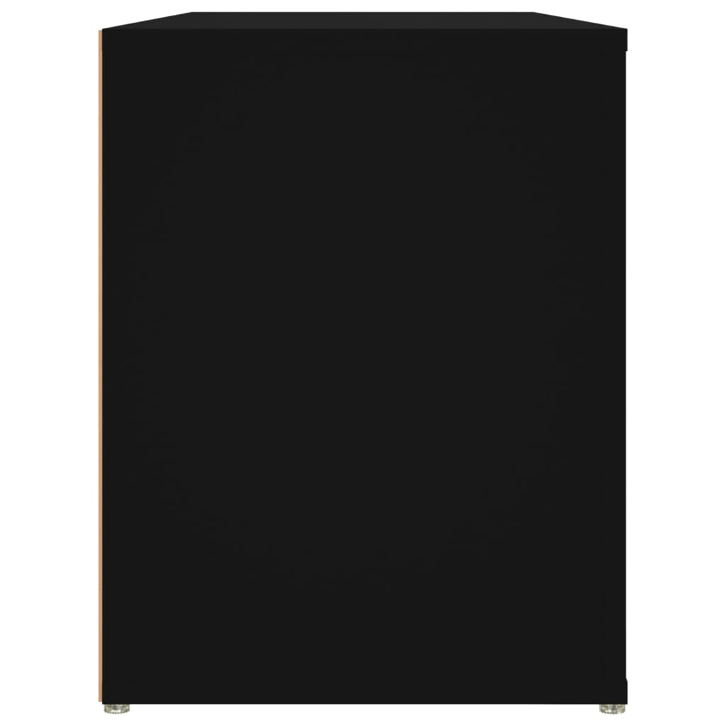Shoe Rack Black 39.4x13.8x17.7" Engineered Wood