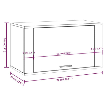 Wall-mounted Shoe Cabinet White 27.6"x13.8"x15" Engineered Wood