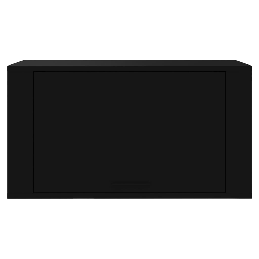 Wall-mounted Shoe Cabinet Black  27.6x13.8x15.0" Engineered Wood